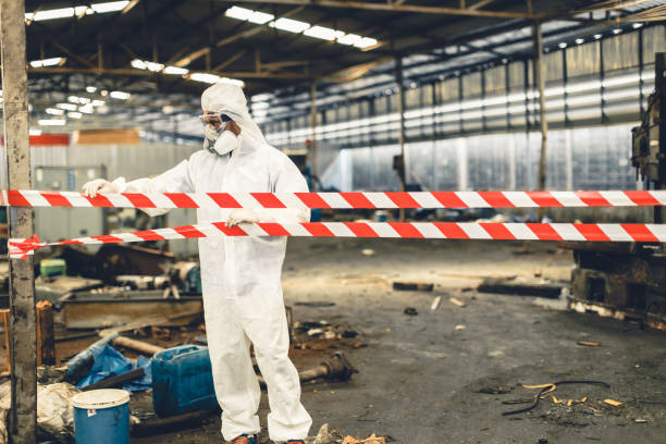 Professional Crime Scene Cleanup technician working in Coral, MI